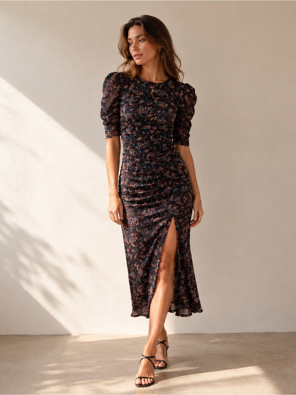 🎉LAST‎ PIECE🎉FREE PEOPLE Briella Midi Dress Twilight Combo